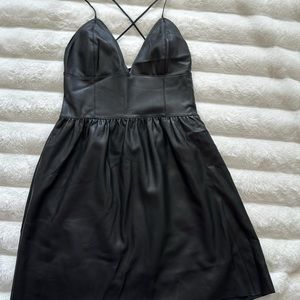 Zara faux leather dress